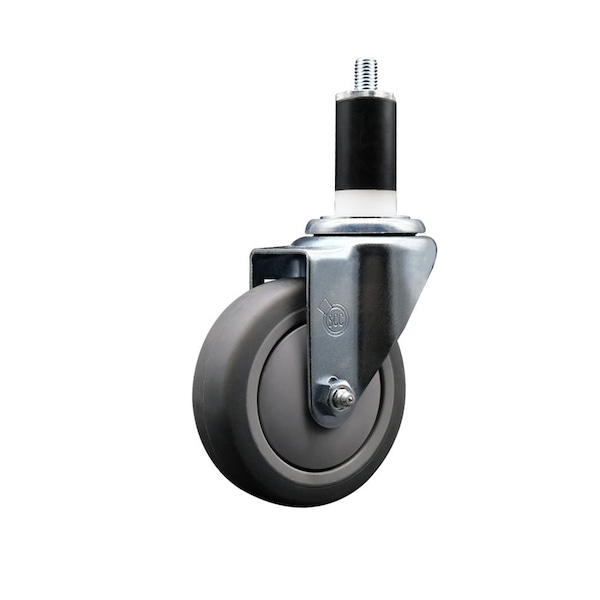 4'' Thermoplastic Rubber Wheel Swivel 1-3/8'' Expanding Stem Caster